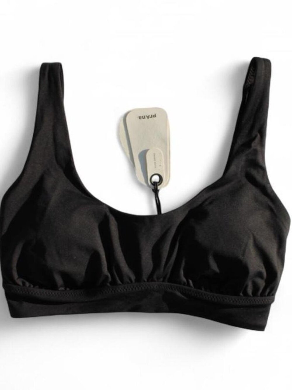 PrAna Women's Mallora Bikini Top, Black, Tie Back, NWT, Small